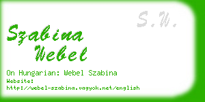 szabina webel business card